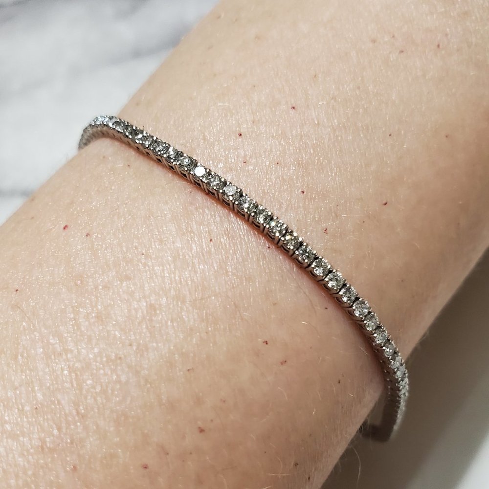 DIAMOND TENNIS BRACELET 14K WHITE GOLD